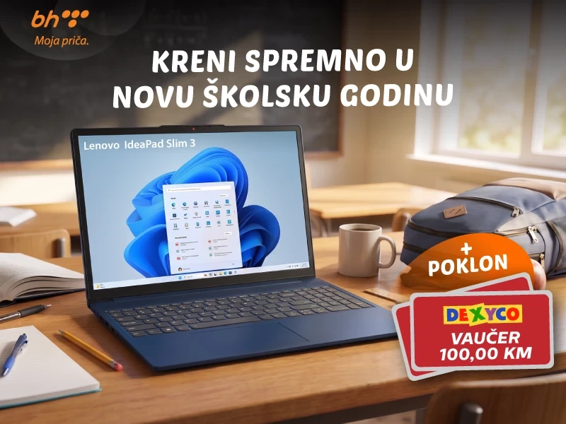 Škola samo što nije počela, a u BH Telecomu uz odličan laptop stiže i poklon vaučer od 100 KM