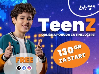 TeenZ paket BH Telecom – 130 GB mobilnog interneta za početak školske godine
